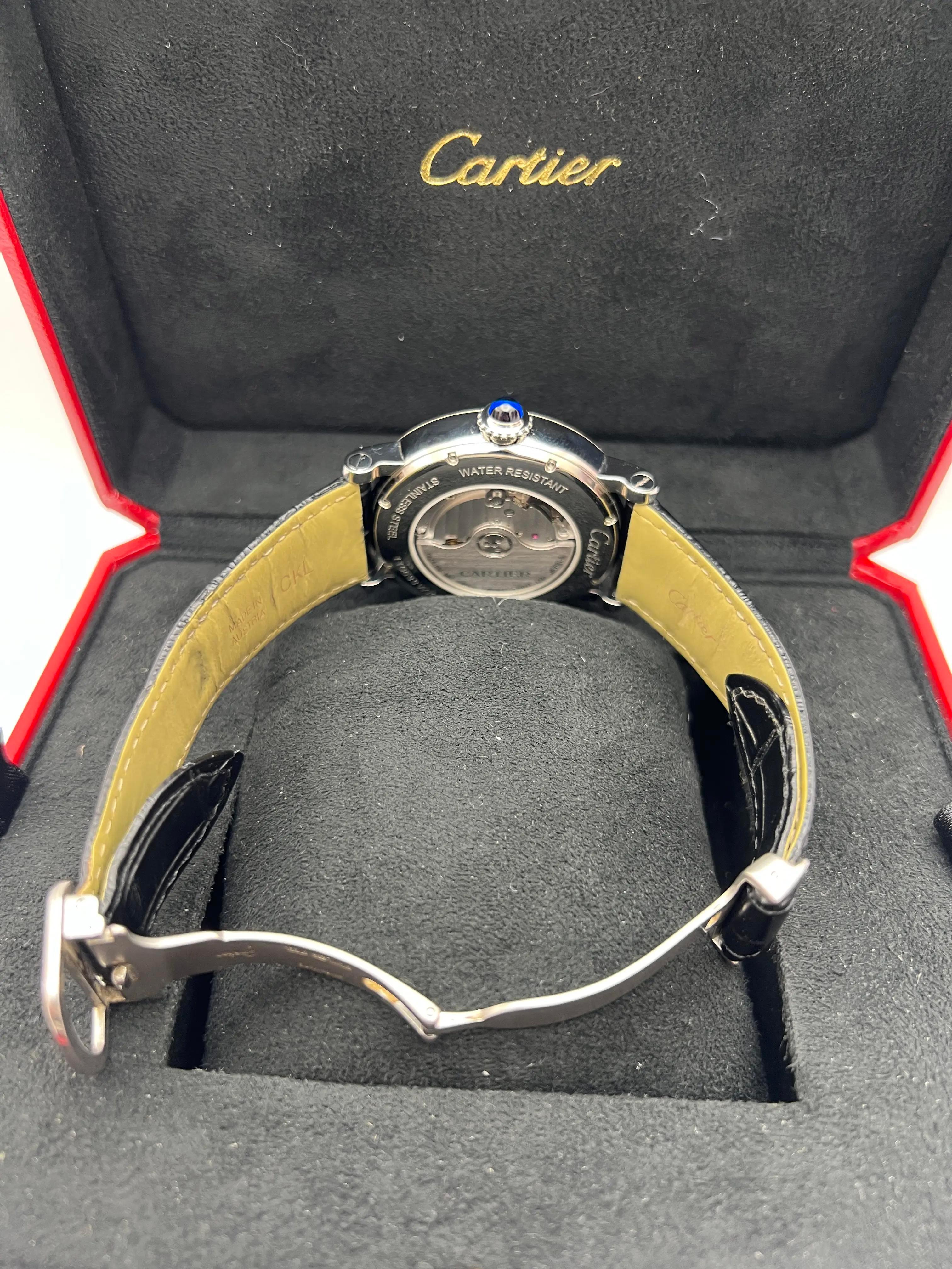 Cartier Rotonde Large Date Retrograde Dual Time Day Night Box Papers W1556368 For Sale 7