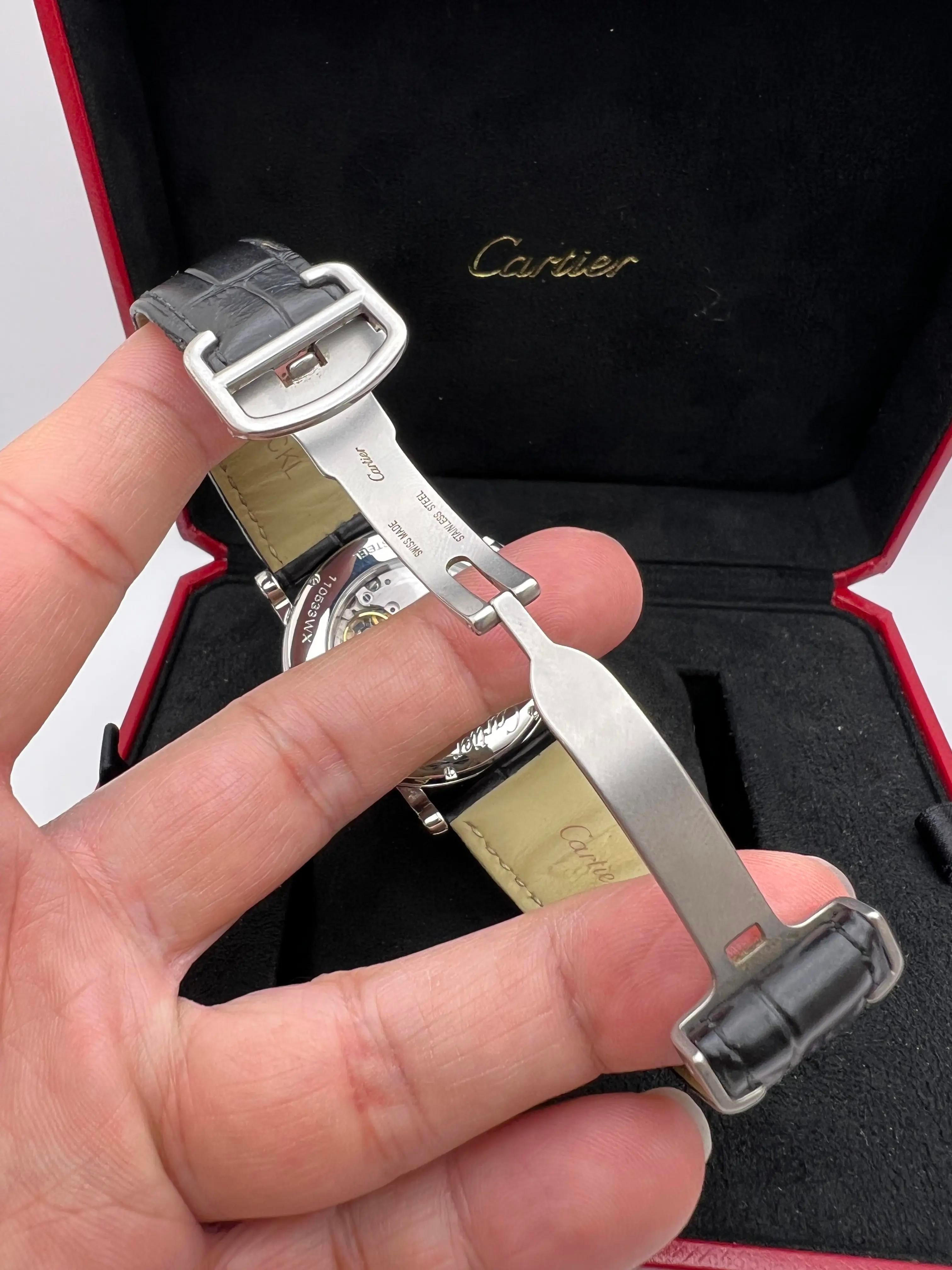 Cartier Rotonde Large Date Retrograde Dual Time Day Night Box Papers W1556368 For Sale 9
