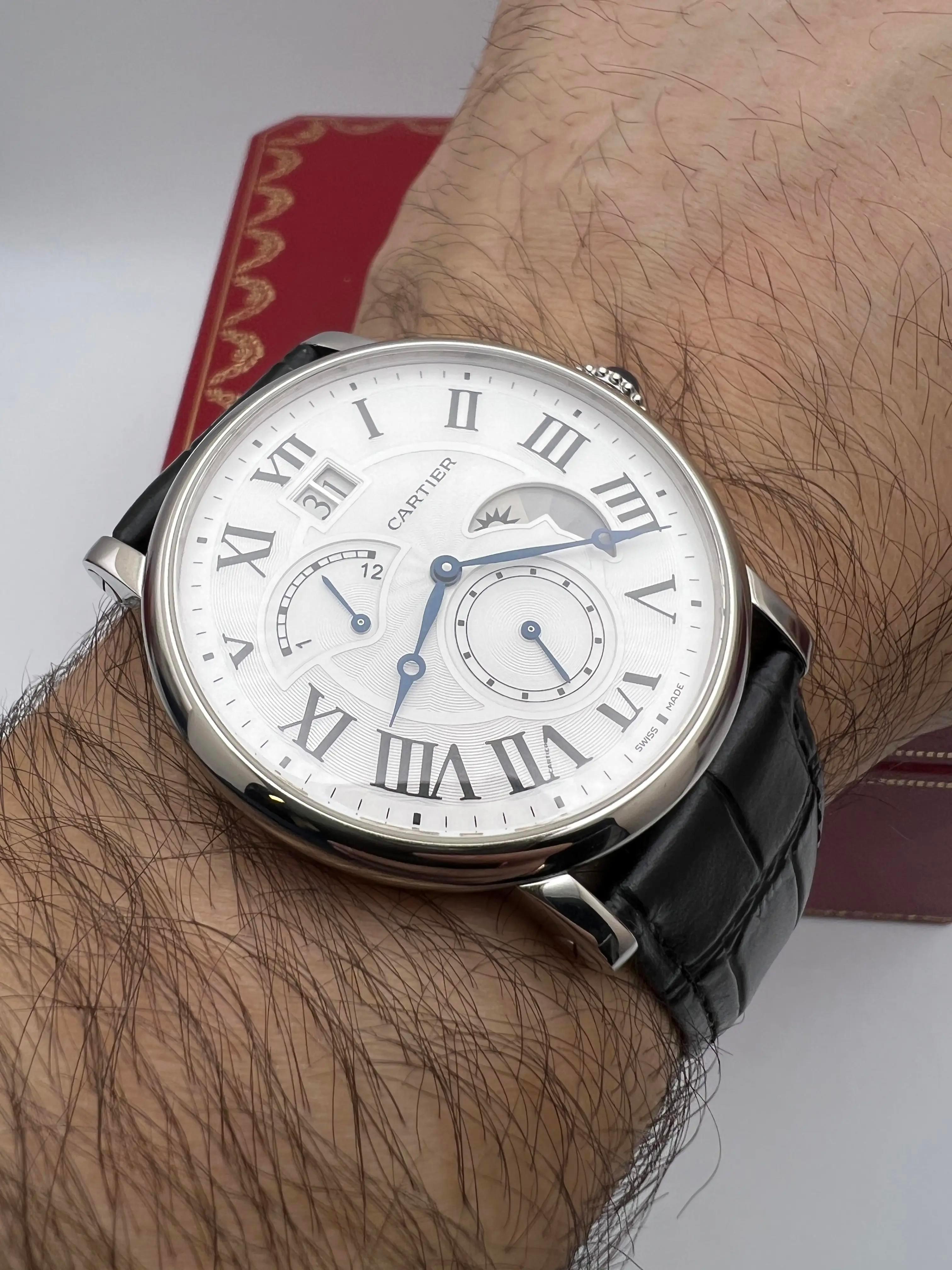 Cartier Rotonde Large Date Retrograde Dual Time Day Night Box Papers W1556368 For Sale 1