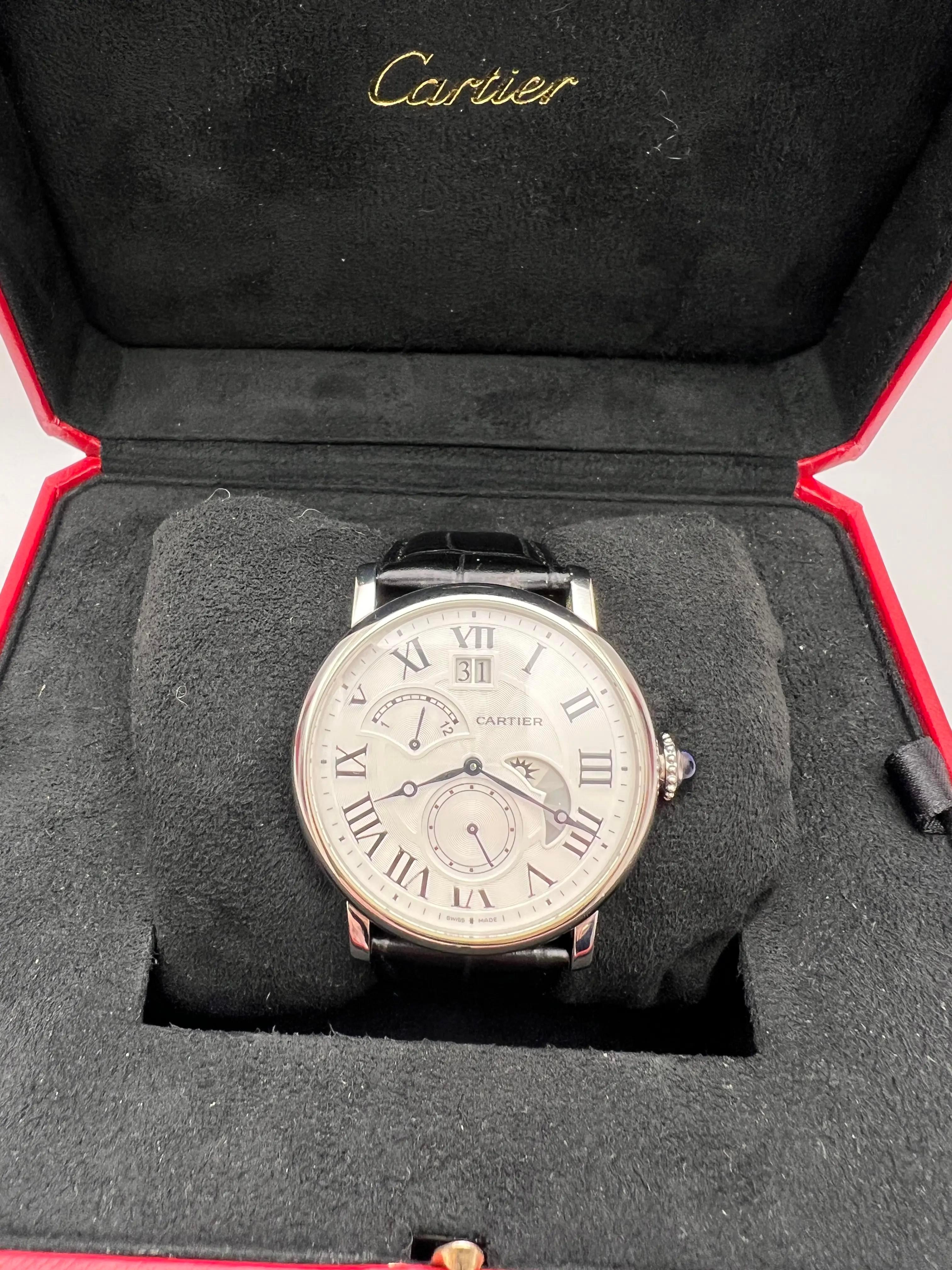 Cartier Rotonde Large Date Retrograde Dual Time Day Night Box Papers W1556368 For Sale 3