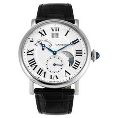 Cartier Rotonde Grande Fecha Retrógrada Doble Horario Día Noche Caja Papeles W1556368