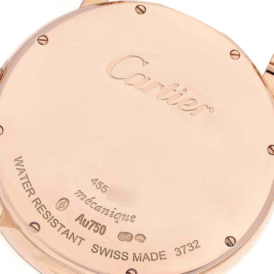 Men's Cartier Rotonde Power Reserve 18k Rose Gold Silver Dial Mens Watch W1556252 For Sale