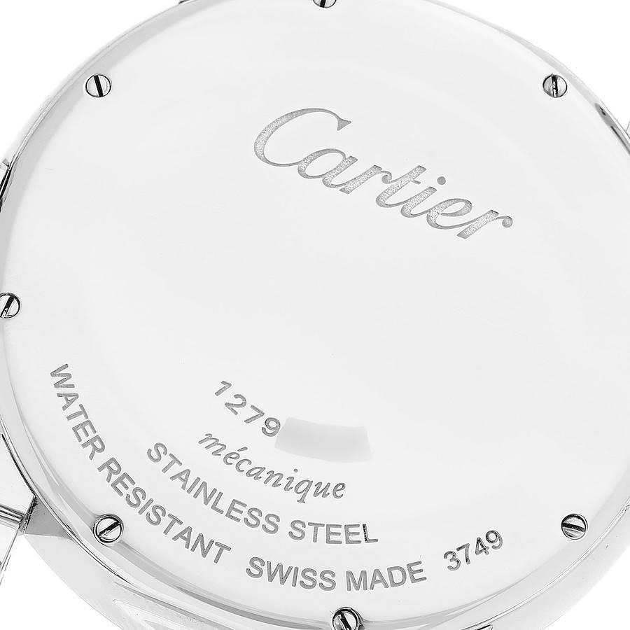 Cartier Rotonde Power Reserve Stainless Steel Mens Watch W1556369 Box Papers In Excellent Condition In Atlanta, GA