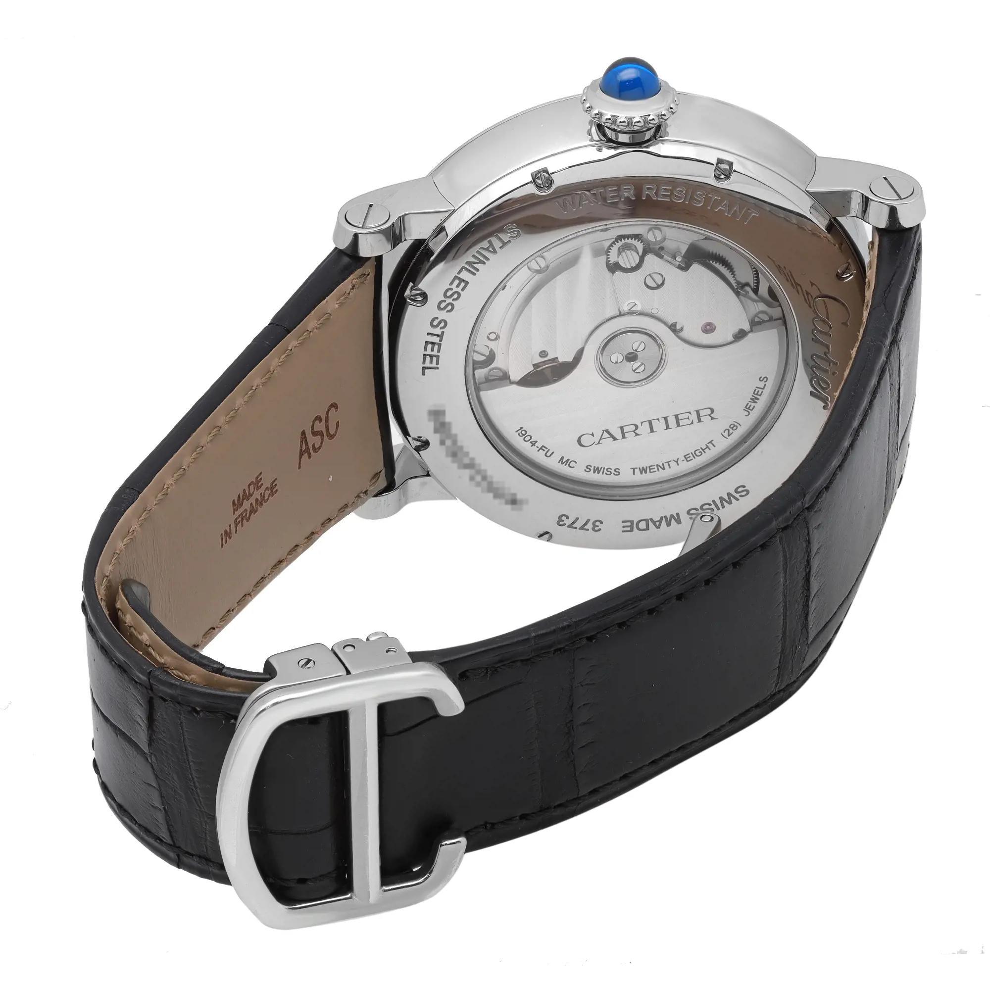 Men's Cartier Rotonde Retrograde 42mm steel Silver Dial Automatic Men Watch W1556368