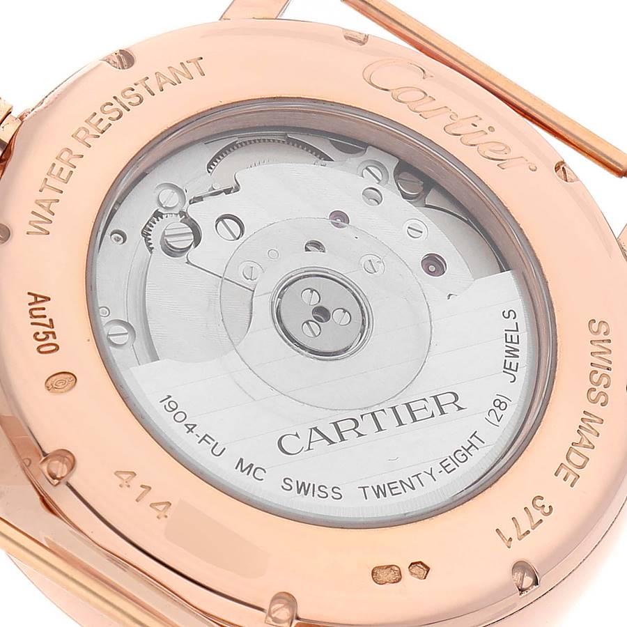 Cartier Rotonde Retrograde GMT Time Zone Rose Gold Watch W1556240 Box Card In Excellent Condition For Sale In Atlanta, GA
