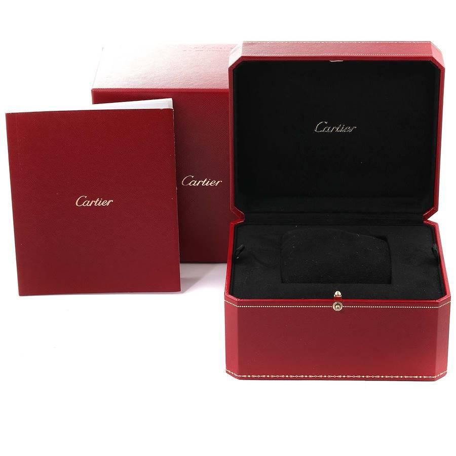 Cartier Rotonde Retrograde GMT Time Zone Steel Mens Watch W1556368 Box Papers 4