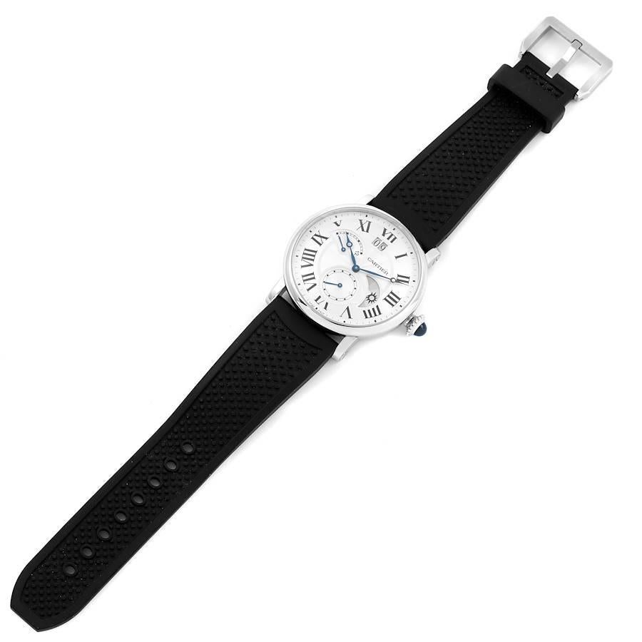 Cartier Rotonde Retrograde GMT Time Zone Steel Mens Watch W1556368 Box Papers 1