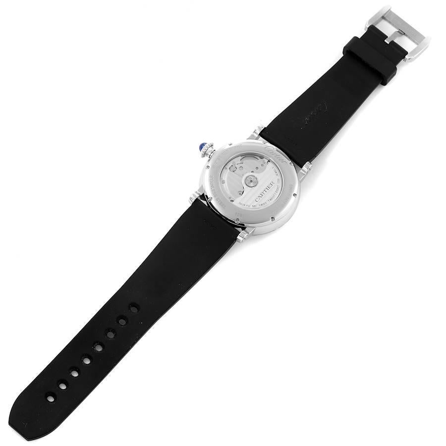 Cartier Rotonde Retrograde GMT Time Zone Steel Mens Watch W1556368 Box Papers 2