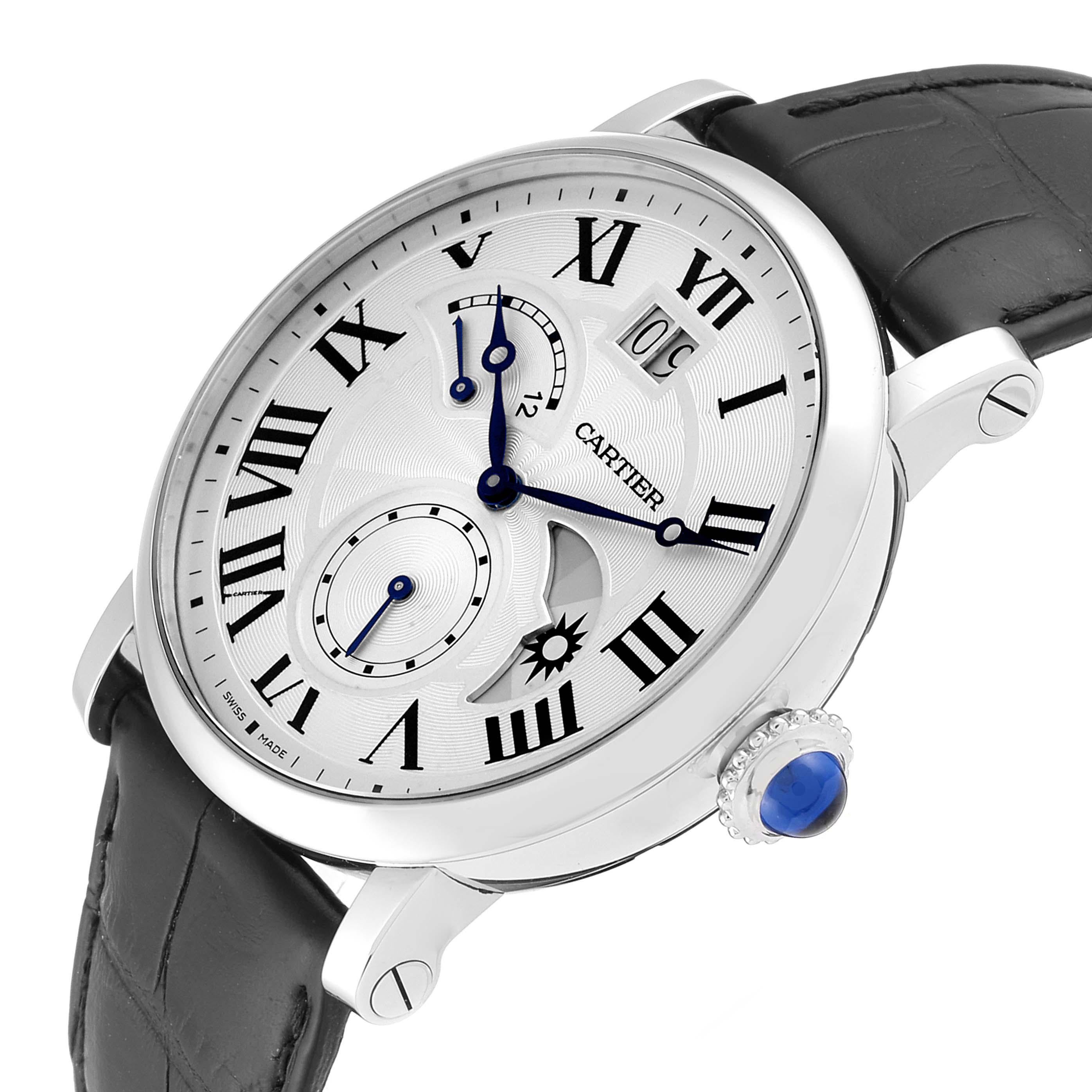 Cartier Rotonde Retrograde GMT Time Zone Steel Men's Watch W1556368 1