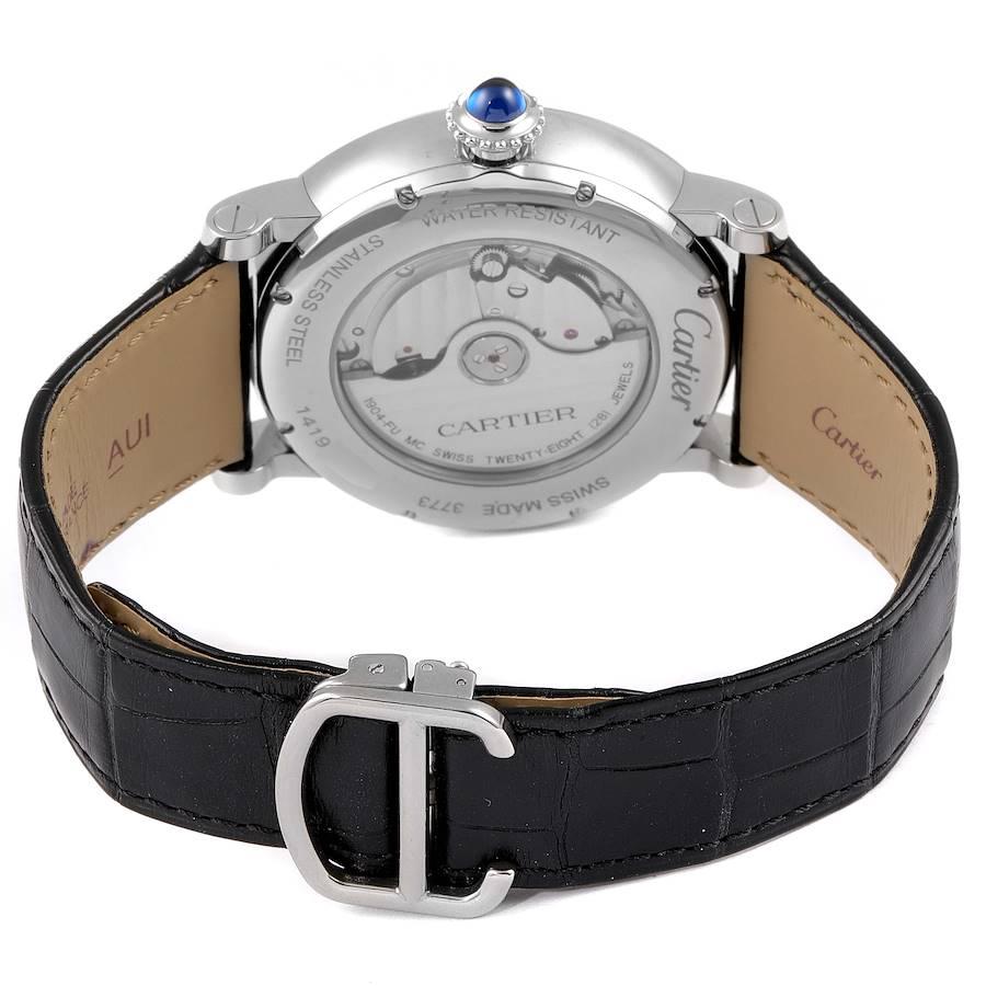 Cartier Rotonde Retrograde GMT Time Zone Steel Mens Watch W1556368 Unworn For Sale 1