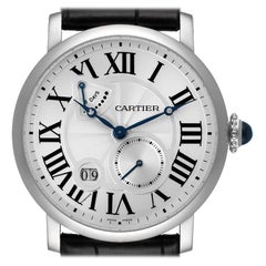 Cartier Rotonde Herrenuhr mit silbernem Zifferblatt aus Weißgold W1556202 Box Papiere