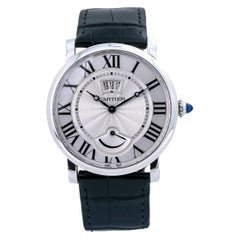 Cartier Rotonde W1556369 Manual Wind Stainless Leather Men's Watch