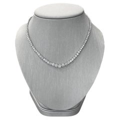 Cartier Round Brilliant Cut Variation Diamond Tennis Platinum Necklace