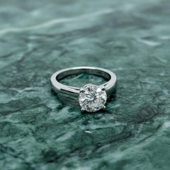 Cartier Round Brilliant Diamond Platinum Engagement Ring