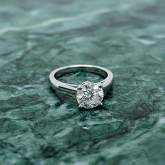 Cartier Runder Brillant Diamant Platin Verlobungsring