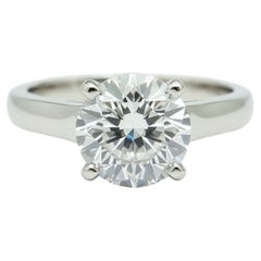 Cartier Round Brilliant Diamond Platinum Engagement Ring