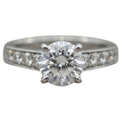 Anello di fidanzamento in platino con diamante tondo Brilliante di Cartier