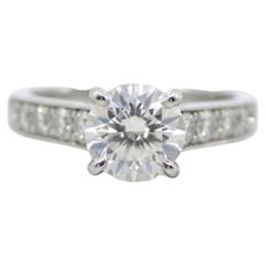 Cartier Round Brilliant Diamond Platinum Engagement Ring