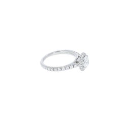 Cartier Round Diamond Halo Platinum Engagement Ring