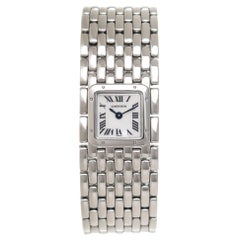 Cartier Ladies Stainless Steel Pearl Dial Ruban Quartz Wristwatch
