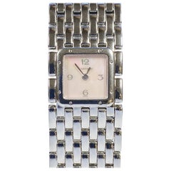 Cartier Ruban Steel Ladies Quartz Bracelet Wrist Watch with Pink Pearl Dial