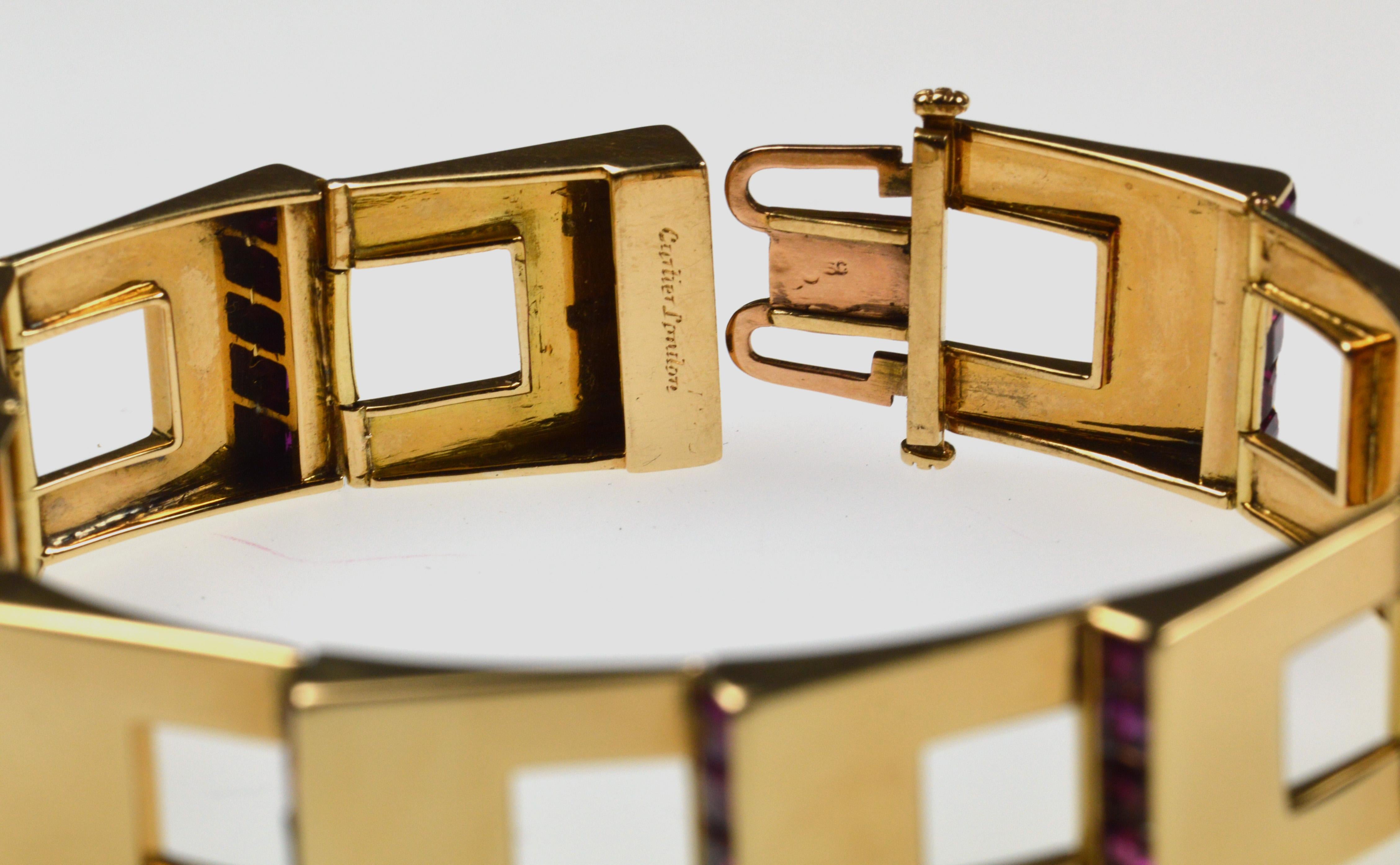 Cartier Rubin Gold Bracelet In Excellent Condition For Sale In Zurich, CH