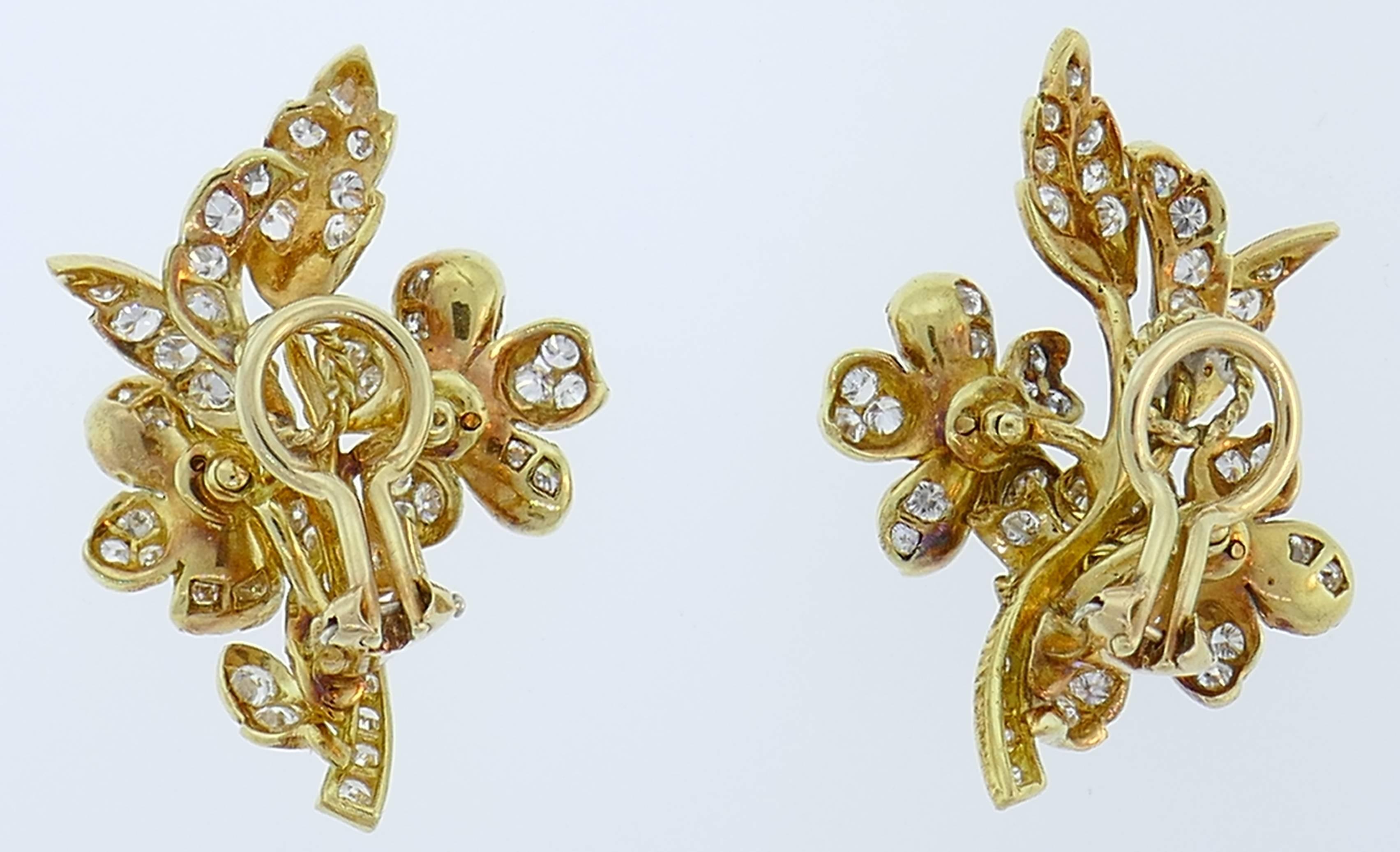 Cartier Ruby Diamond En Tremblant Yellow Gold Earrings 3