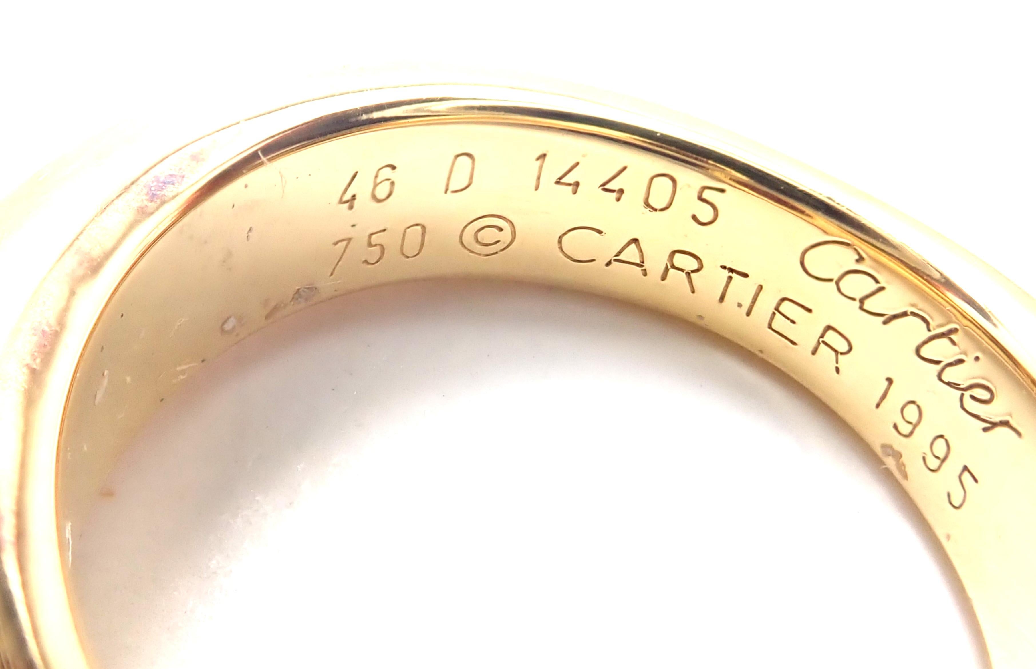 Cartier Ruby Ellipse Deux Tetes Croisees Bypass Yellow Gold Band Ring 1