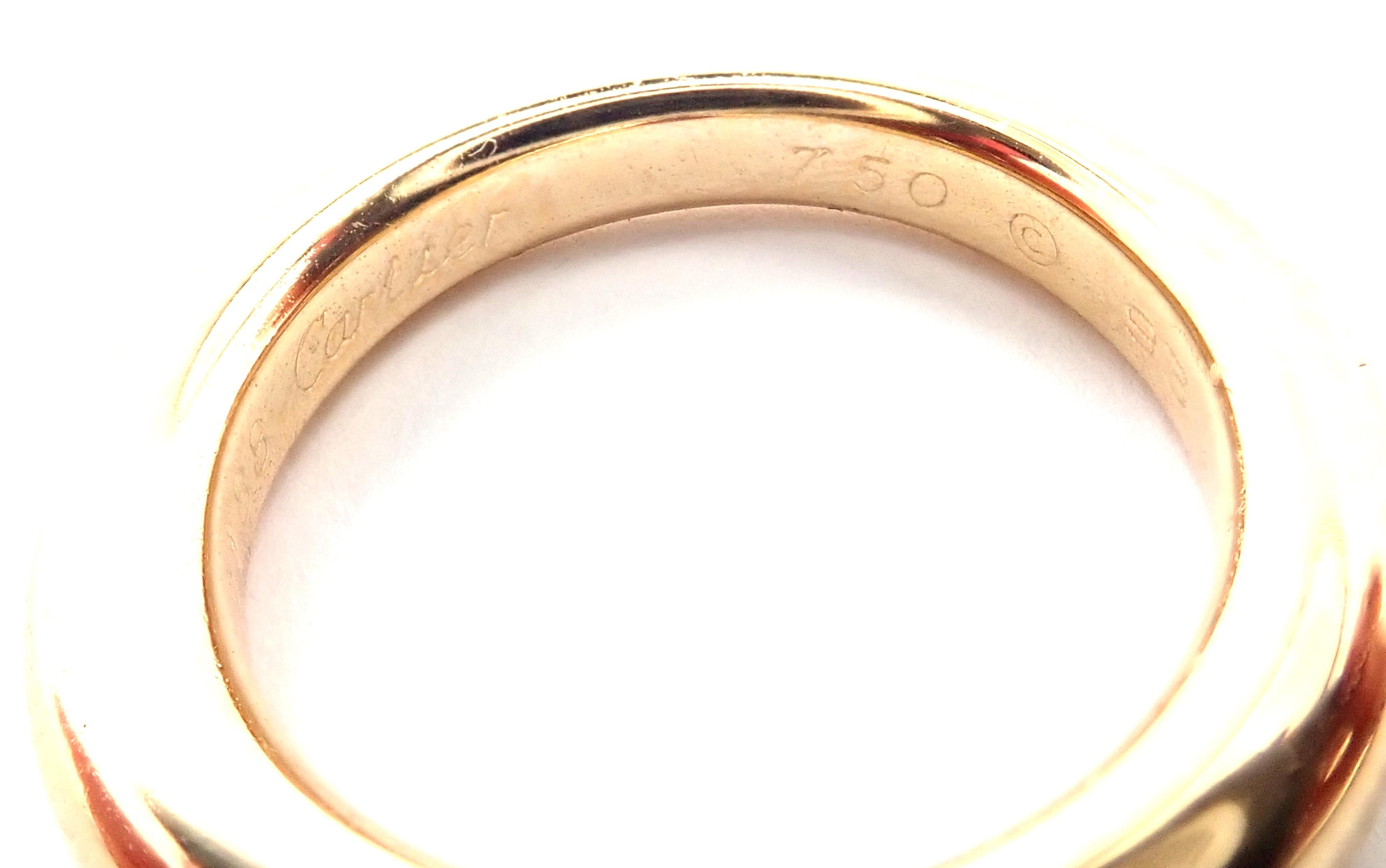 Cartier Ruby Ellipse Yellow Gold Band Ring 2