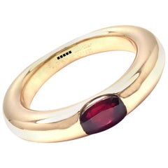 Cartier Ruby Ellipse Yellow Gold Band Ring