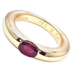 Cartier Ruby Ellipse Yellow Gold Band Ring