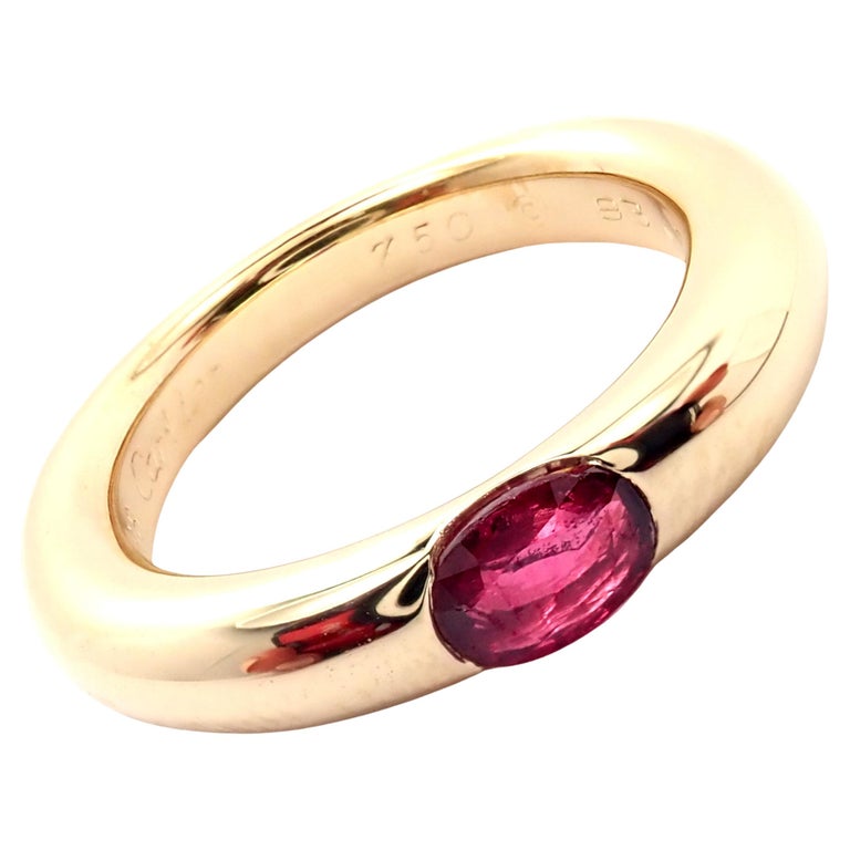 Cartier Ruby Ellipse Yellow Gold Band Ring at 1stDibs | cartier ellipse ...