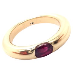 Cartier Ruby Ellipse Yellow Gold Band Ring