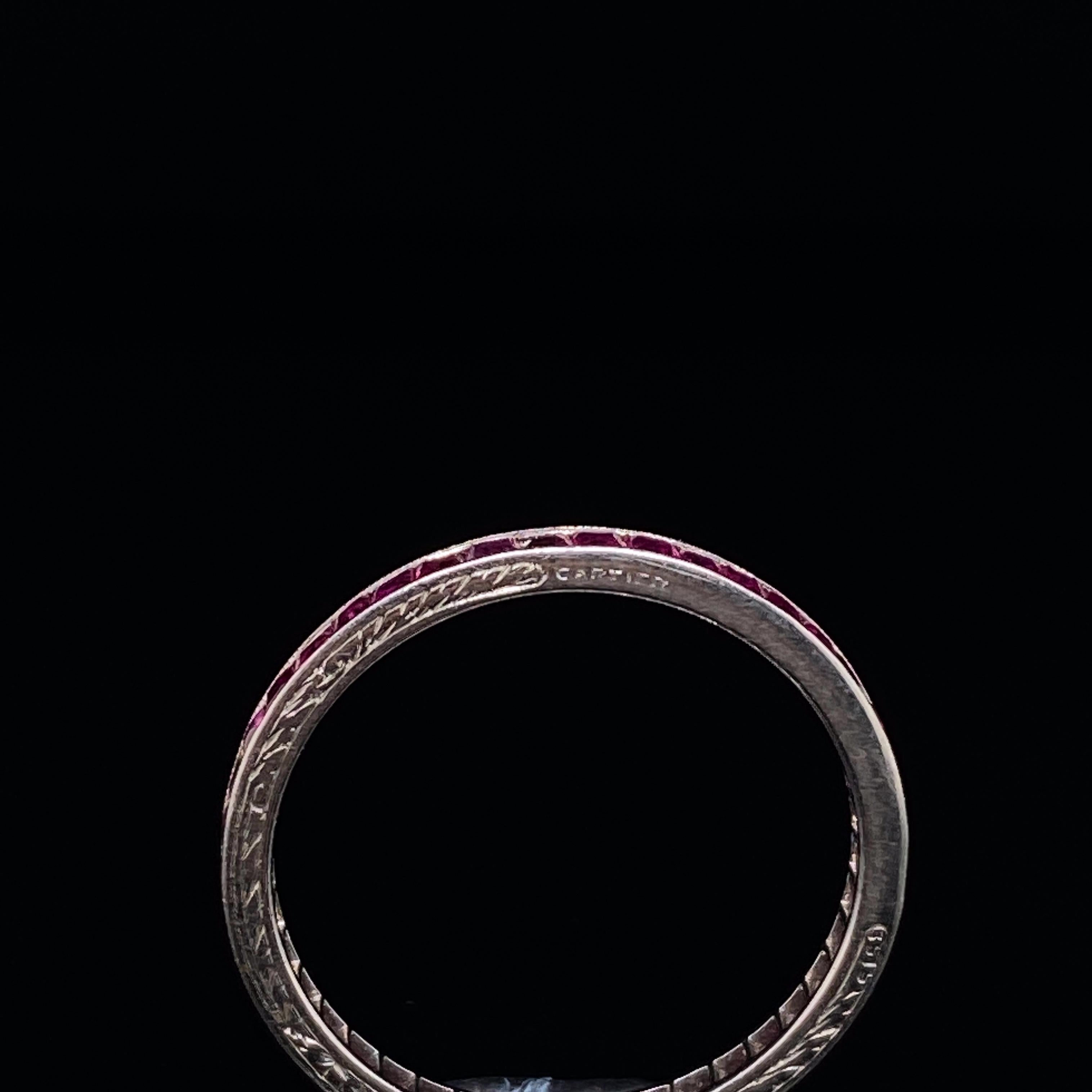 Cartier Ruby Full Eternity Ring Platinum 1