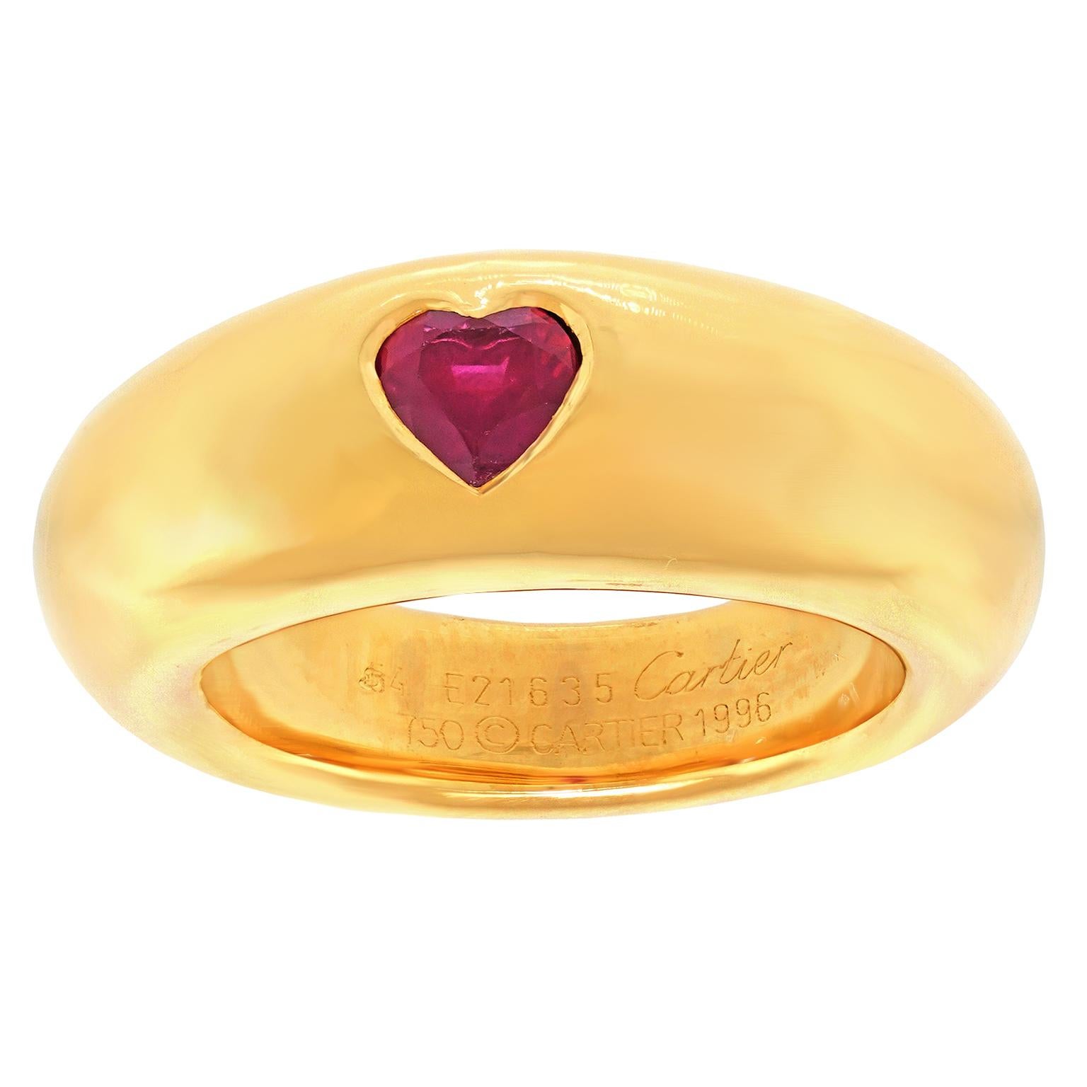 Heart Cut Cartier Ruby Ring
