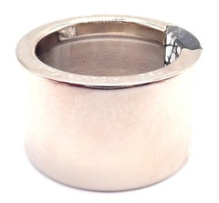 Cartier Rutilated Quartz Wide White Gold Band Ring