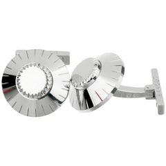 Cartier Safe Lock Combination White Gold Cufflinks