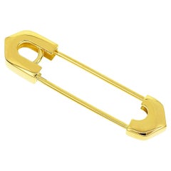Cartier Safety Pin 18 Karat Yellow Gold Brooch