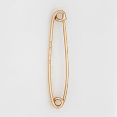 Cartier Safety Pin Vintage 14k Yellow Gold Pendant or Brooch Signed Jewelry