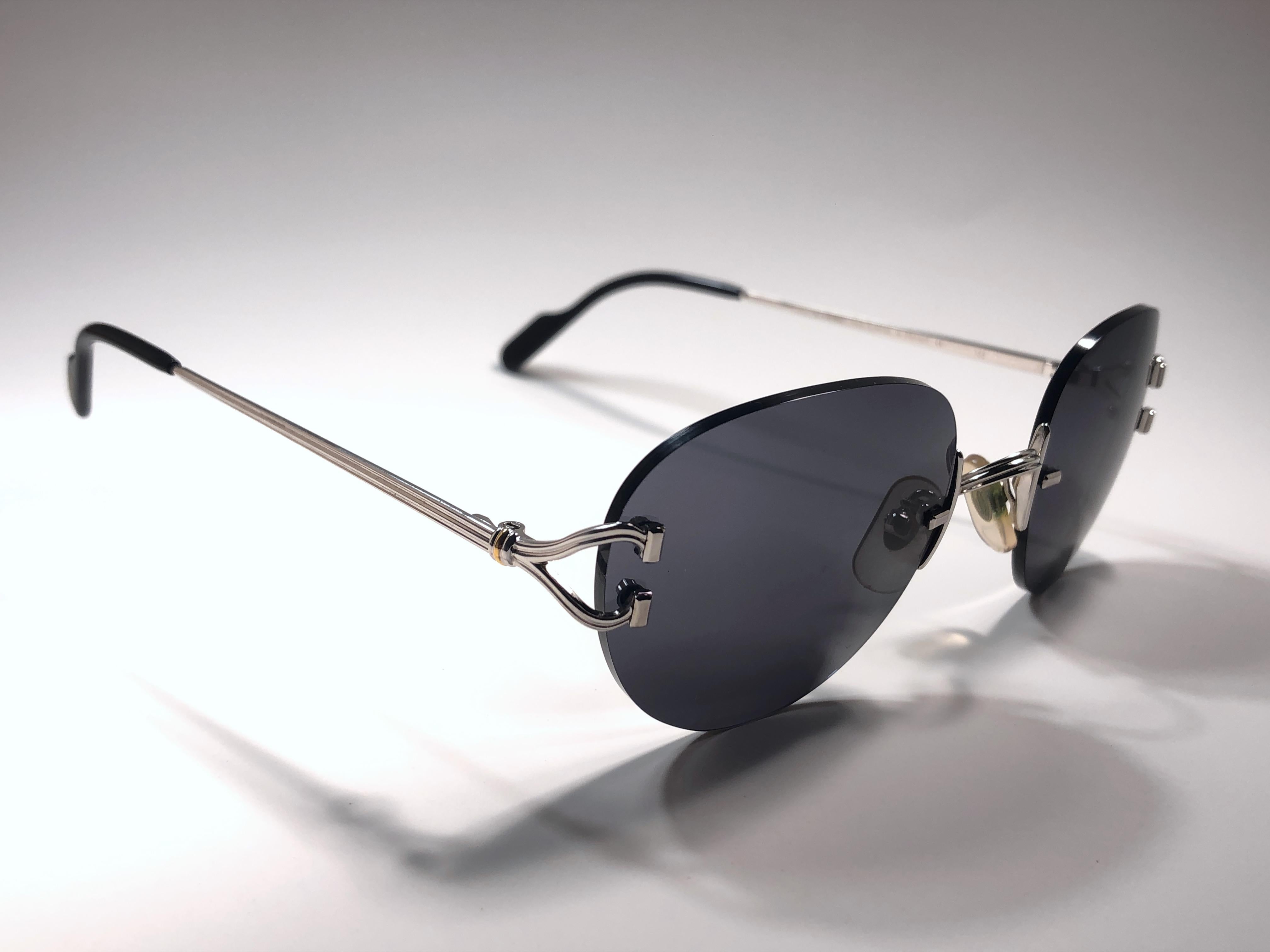 Cartier Salisbury Rimless Platine Special Edition 51mm France Sunglasses 3