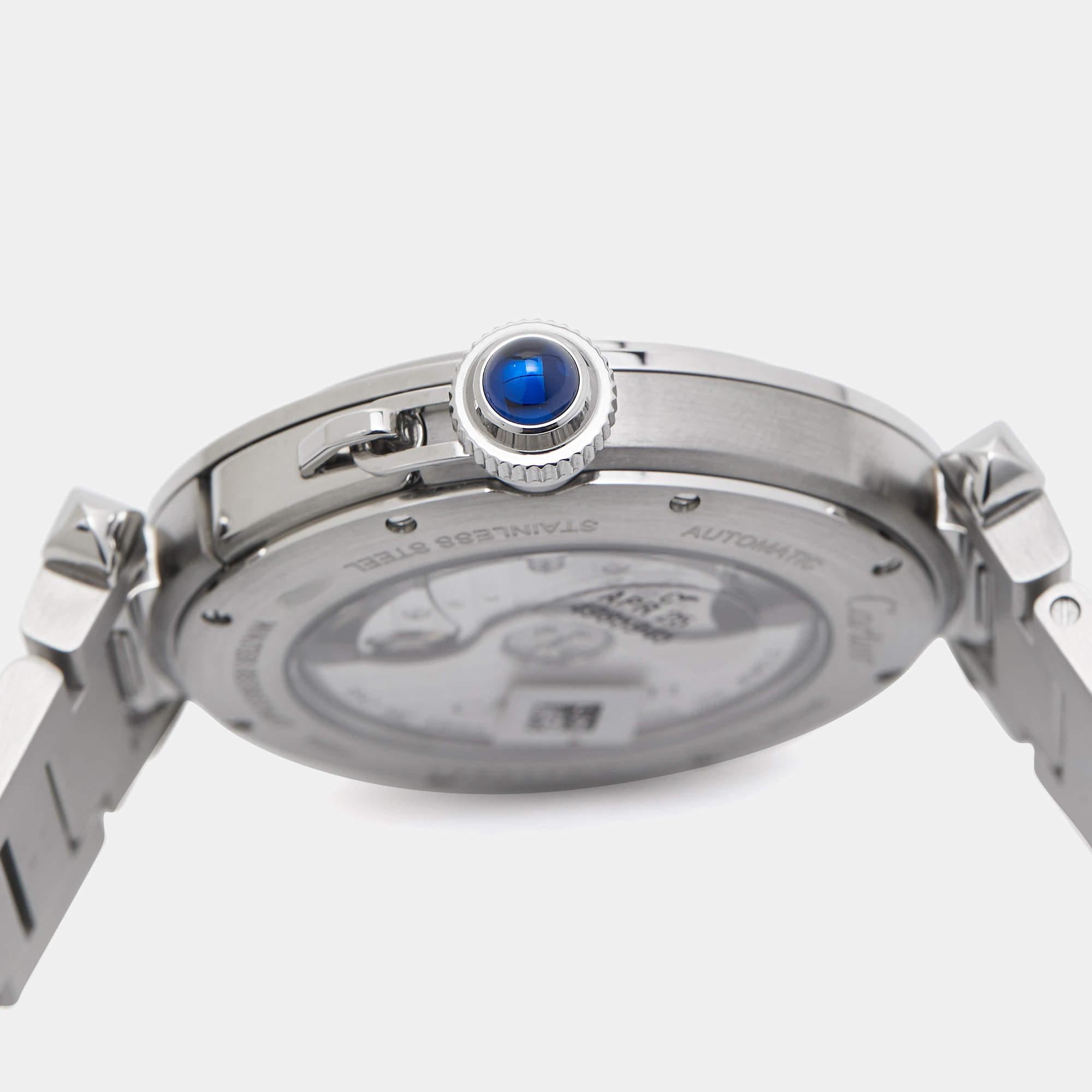 Cartier Salmon Stainless Steel Pasha De Cartier WSPA0040 Men's Wristwatch 41 mm 1