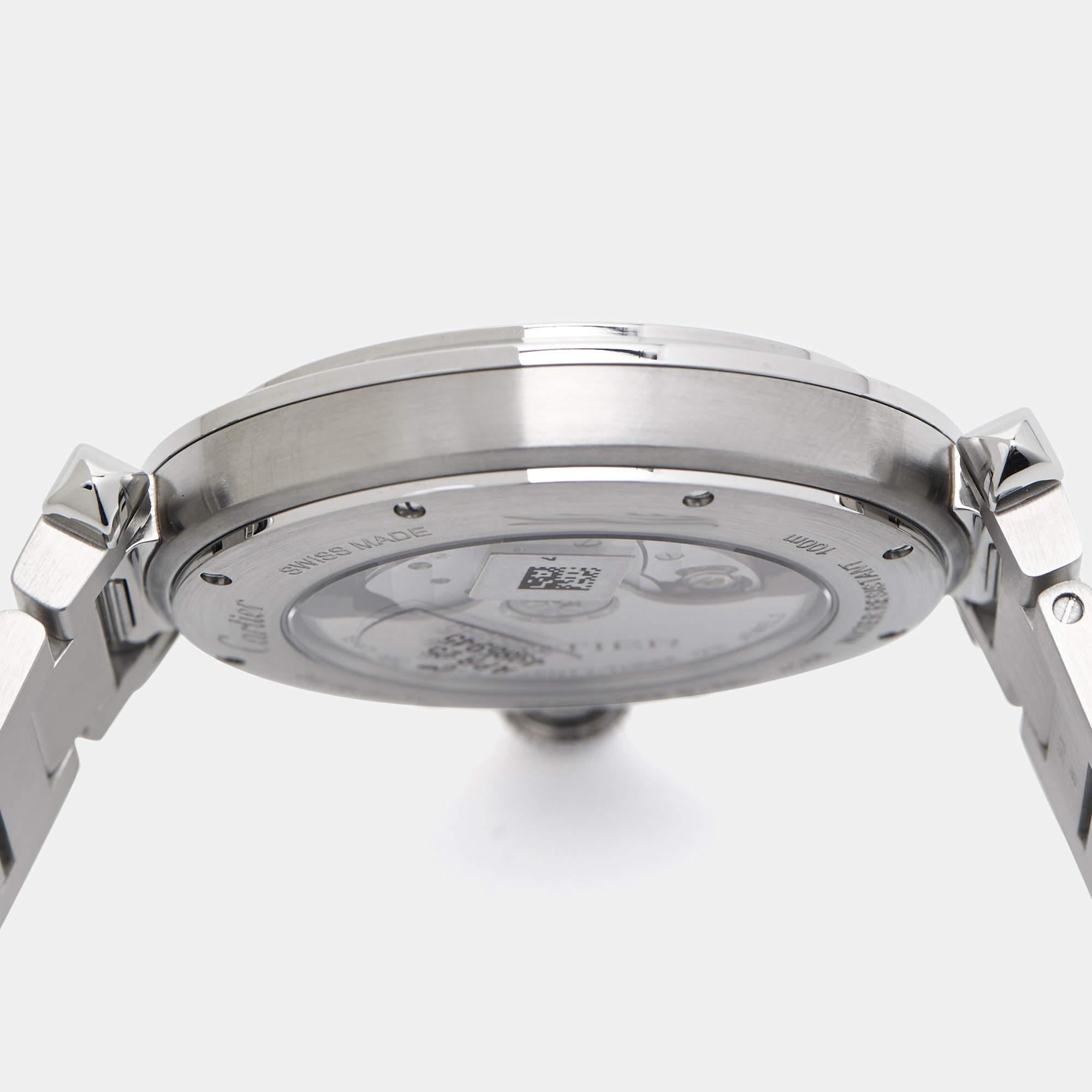 Cartier Salmon Stainless Steel Pasha De Cartier WSPA0040 Men's Wristwatch 41 mm 2