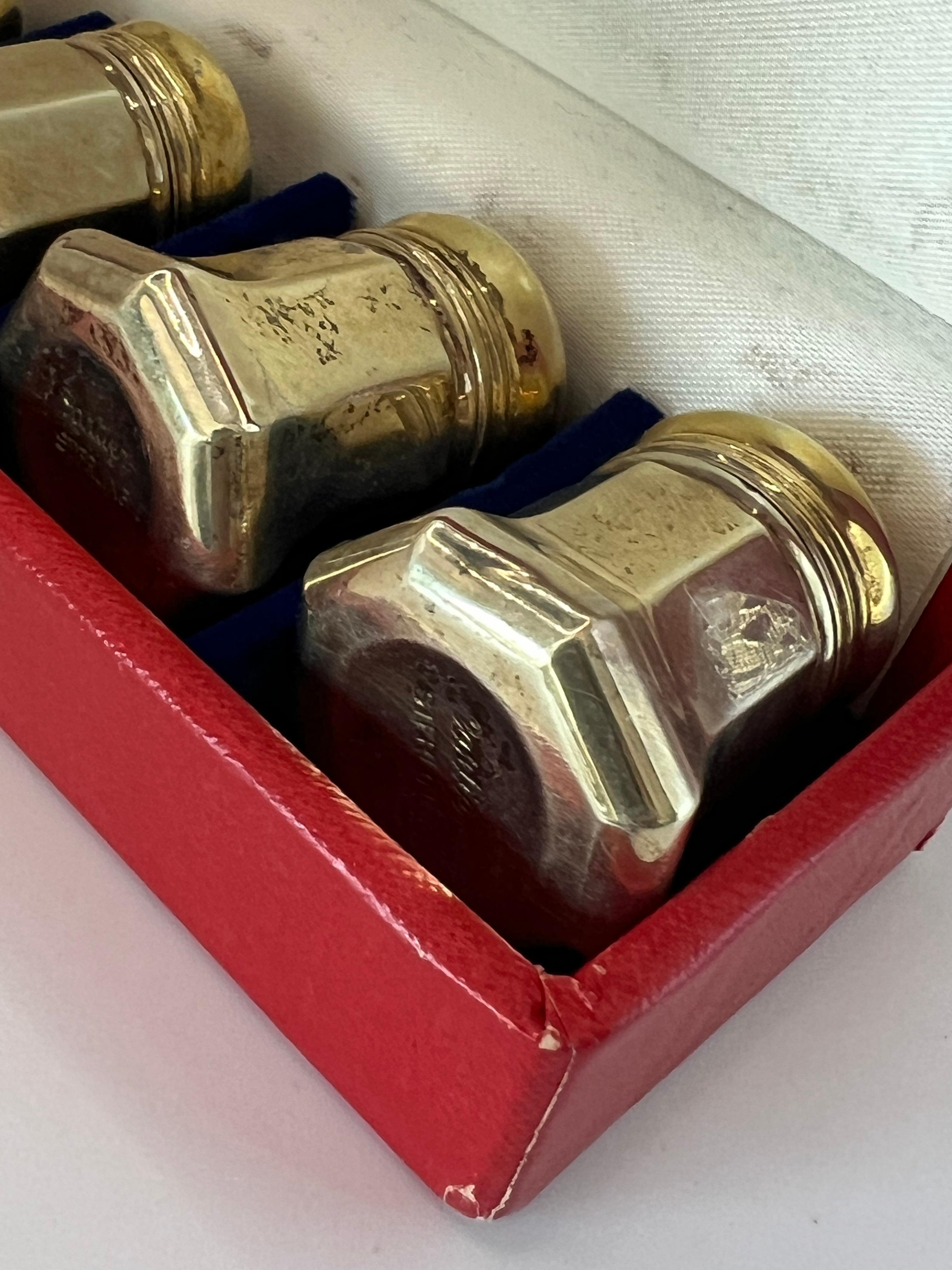 Cartier Salz- & Pfefferstreuer Sterling Silber Original Box ca' 1960's im Angebot 3