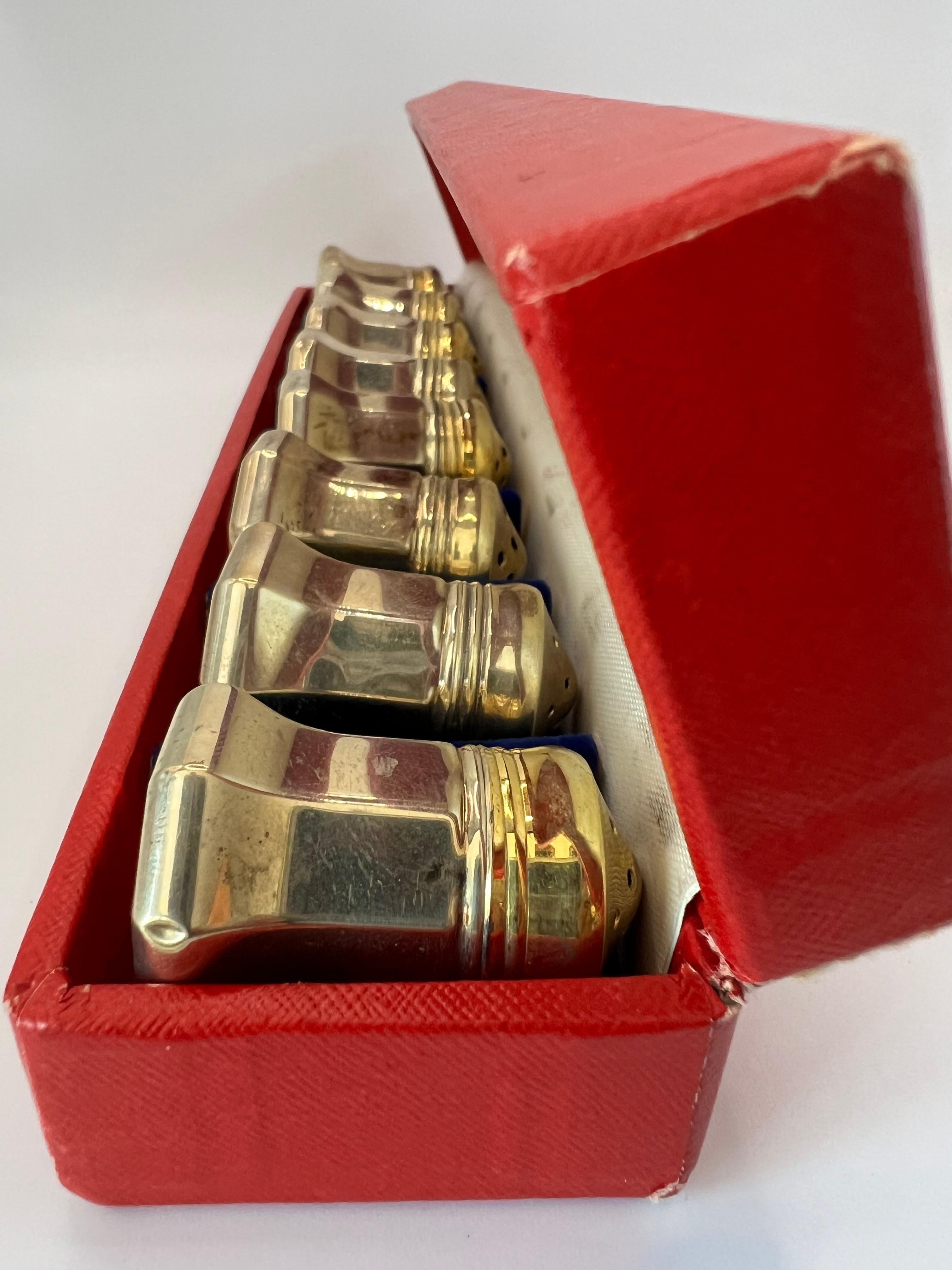 Cartier Salz- & Pfefferstreuer Sterling Silber Original Box ca' 1960's im Angebot 1