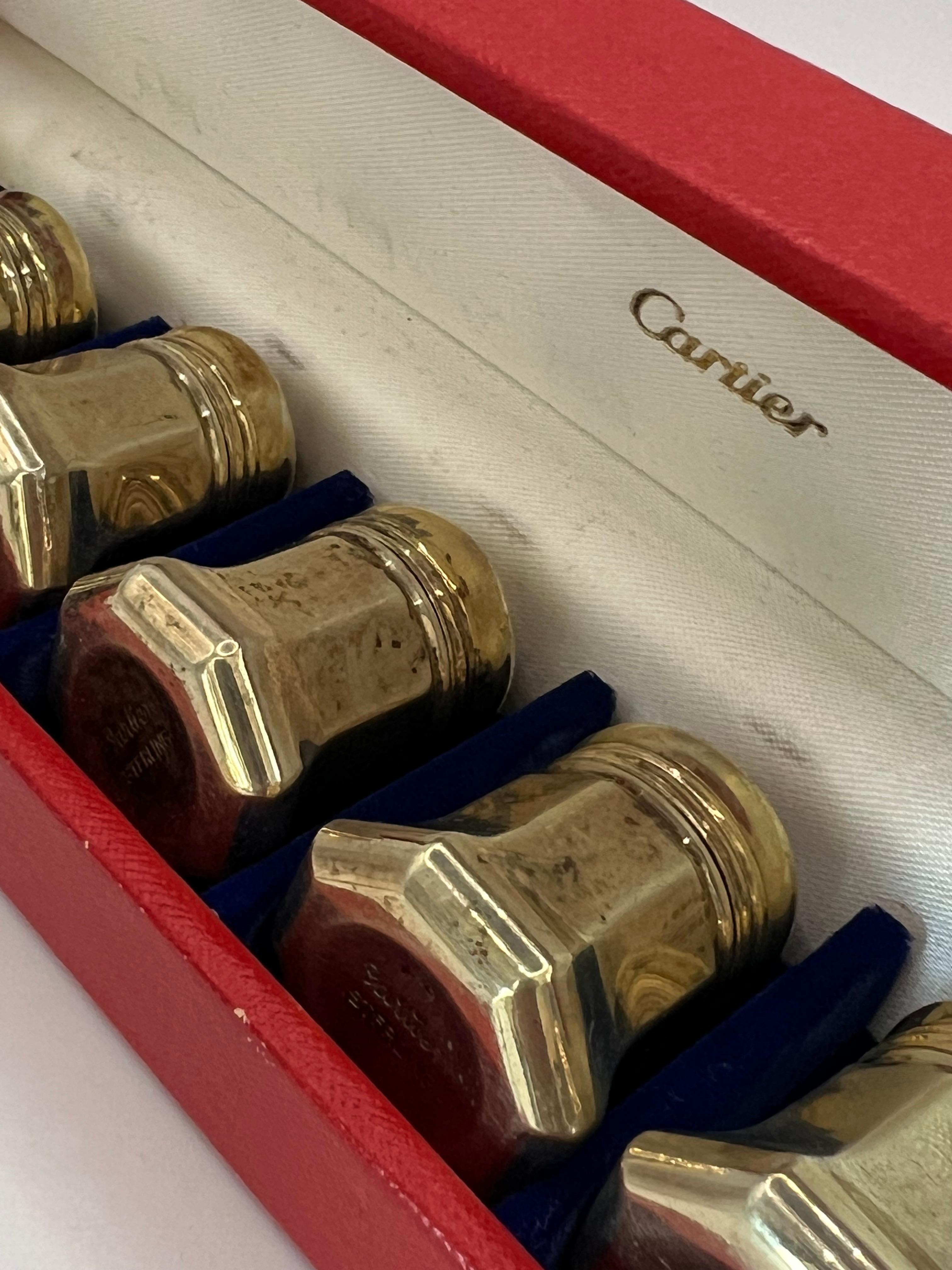 Cartier Salz- & Pfefferstreuer Sterling Silber Original Box ca' 1960's im Angebot 2