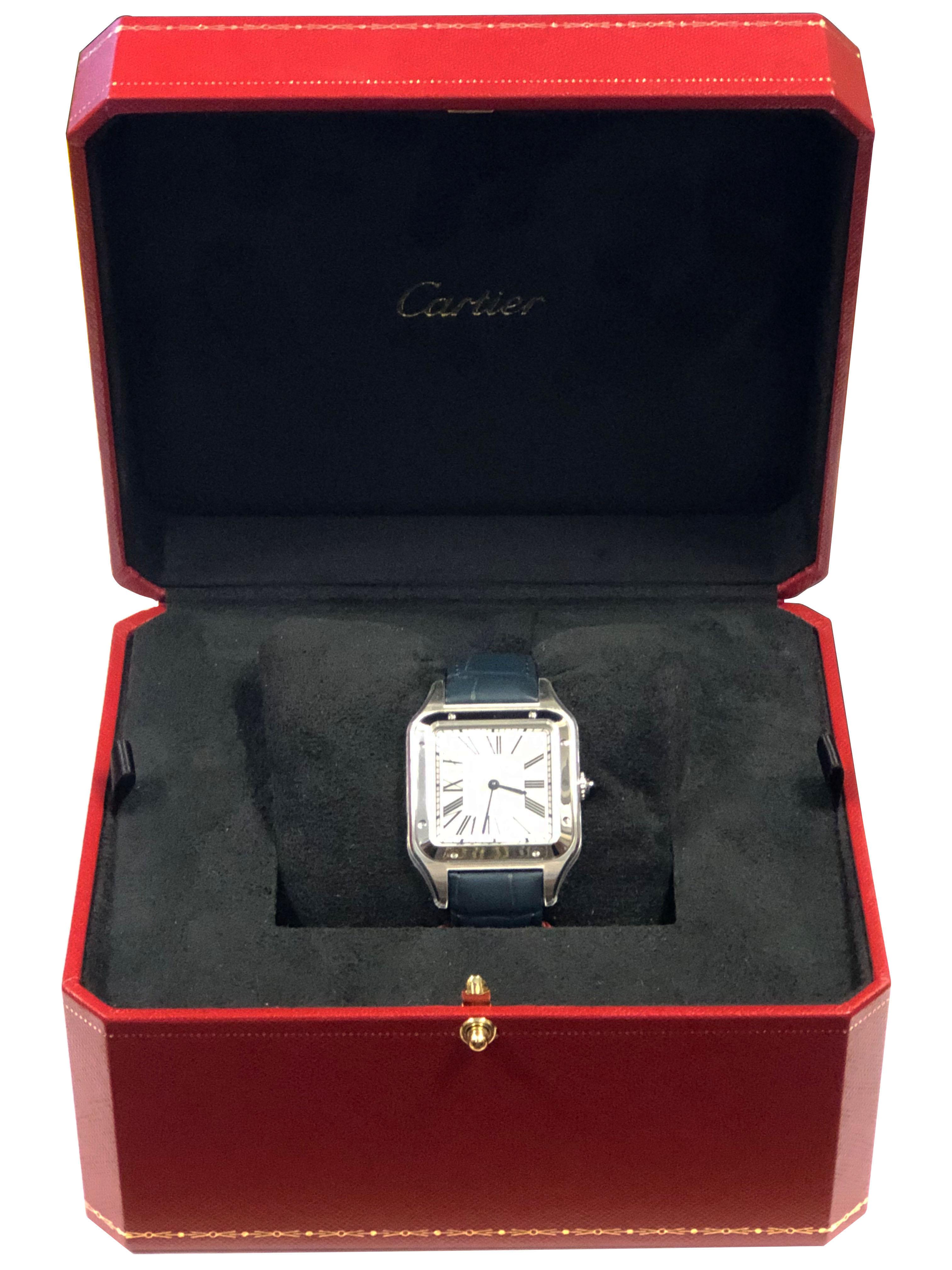 Cartier Santos Dumont Stahl-Quarz-Armbanduhr 2