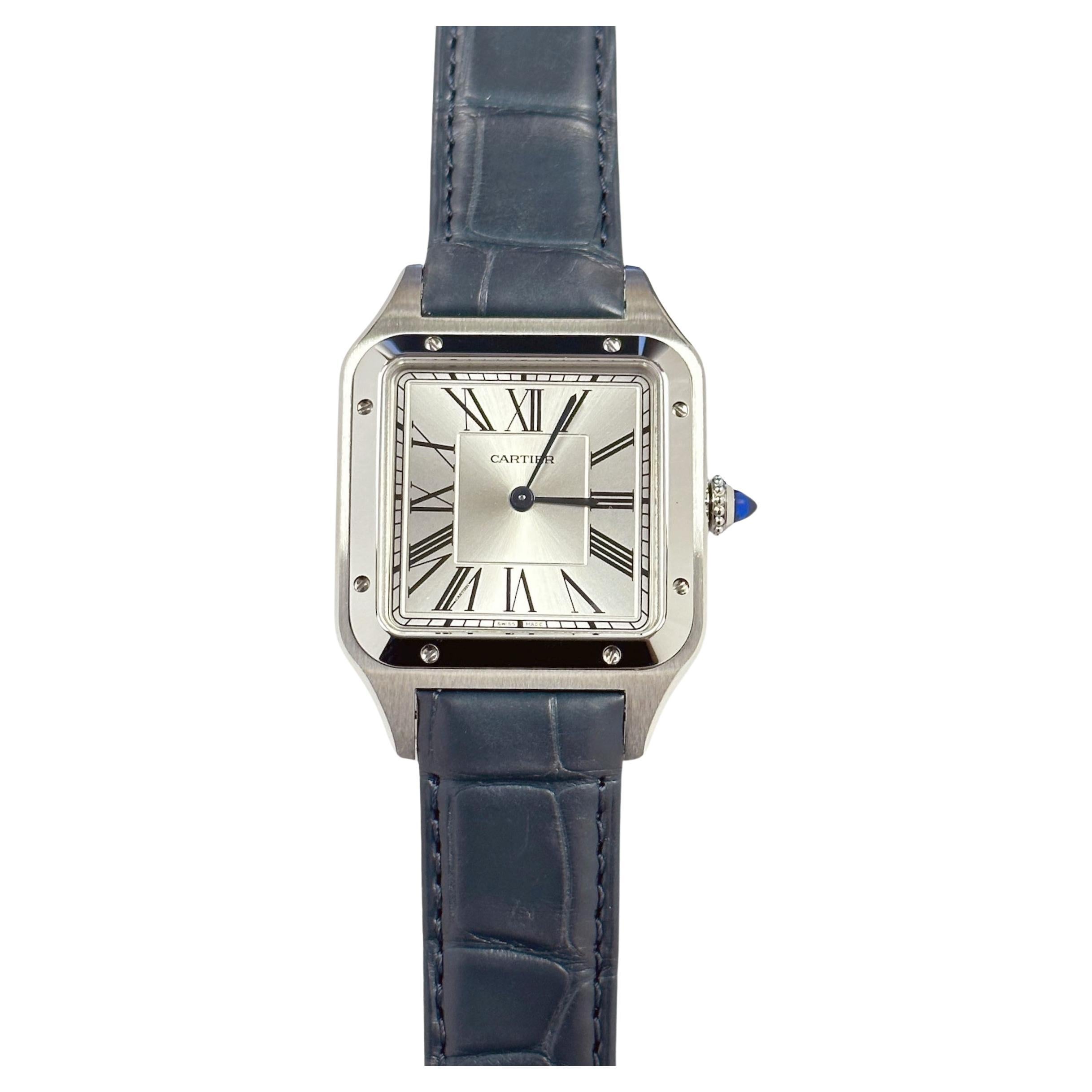 Montre-bracelet Cartier Santos Dumont à quartz en acier sur 1stDibs