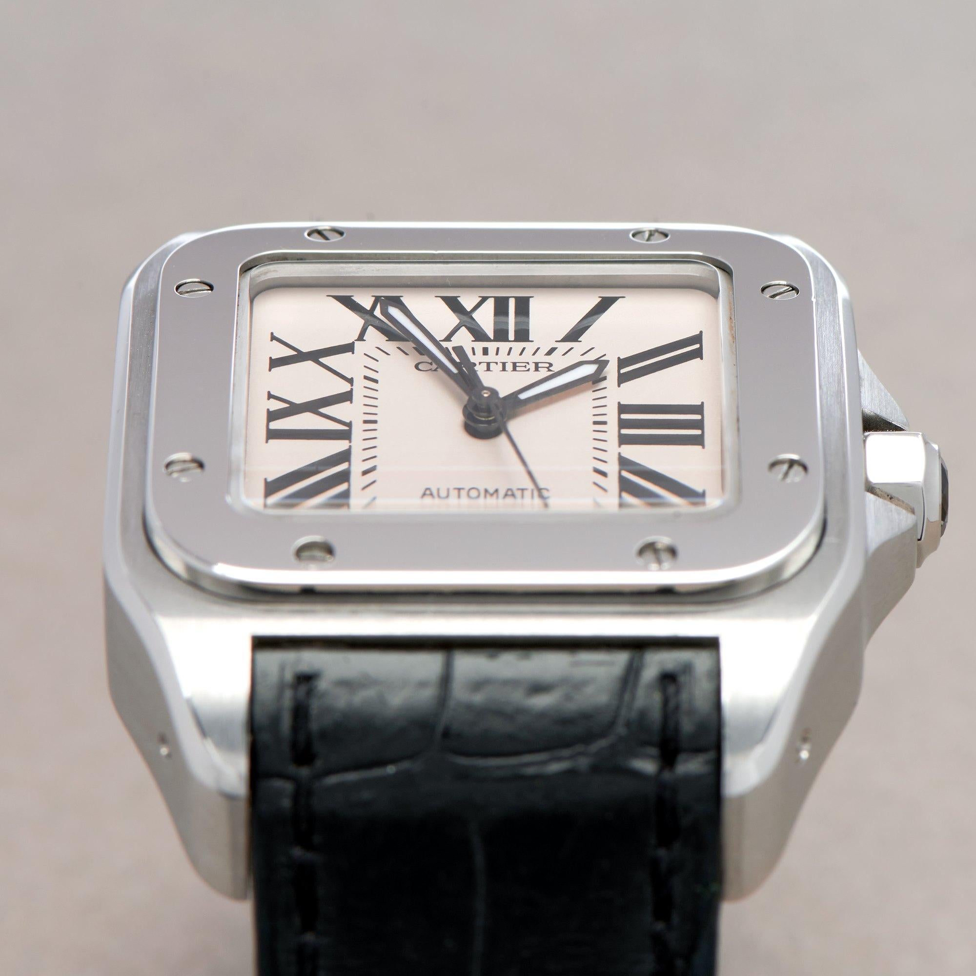 Cartier Santos 0 W20106X8 or 2878 Unisex Stainless Steel 0 Watch For Sale 1