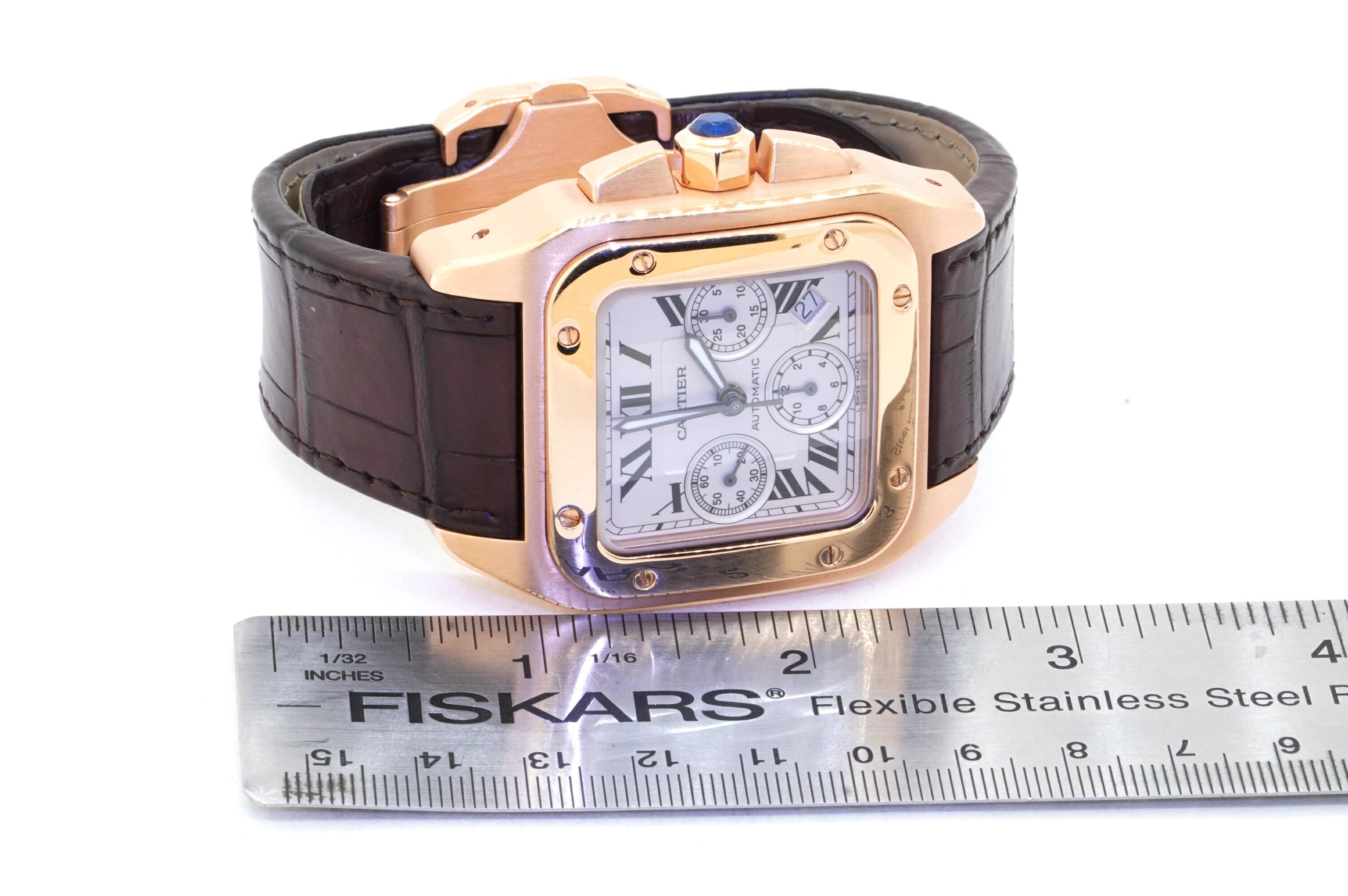 Cartier Santos 100 2935 18k Gelbgold 42mm automatische Chronograph Herrenuhr!!!!
Hier haben wir eine atemberaubende Cartier Santos 100 2935 18k Gelbgold 42mm automatische Chronograph Herrenuhr. Diese erstaunliche Uhr des weltberühmten Designers