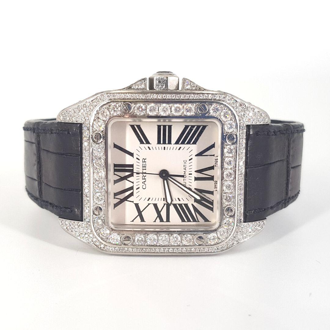 cartier santos full diamond